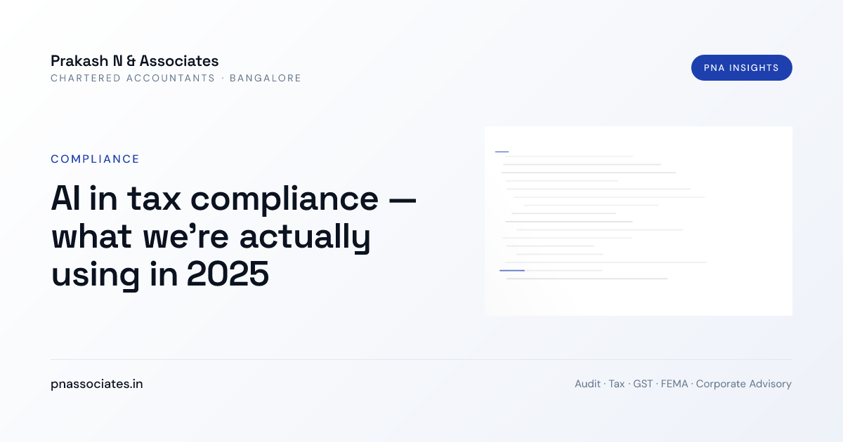 AI in tax compliance — what we're actually using in 2025 | Prakash N ...