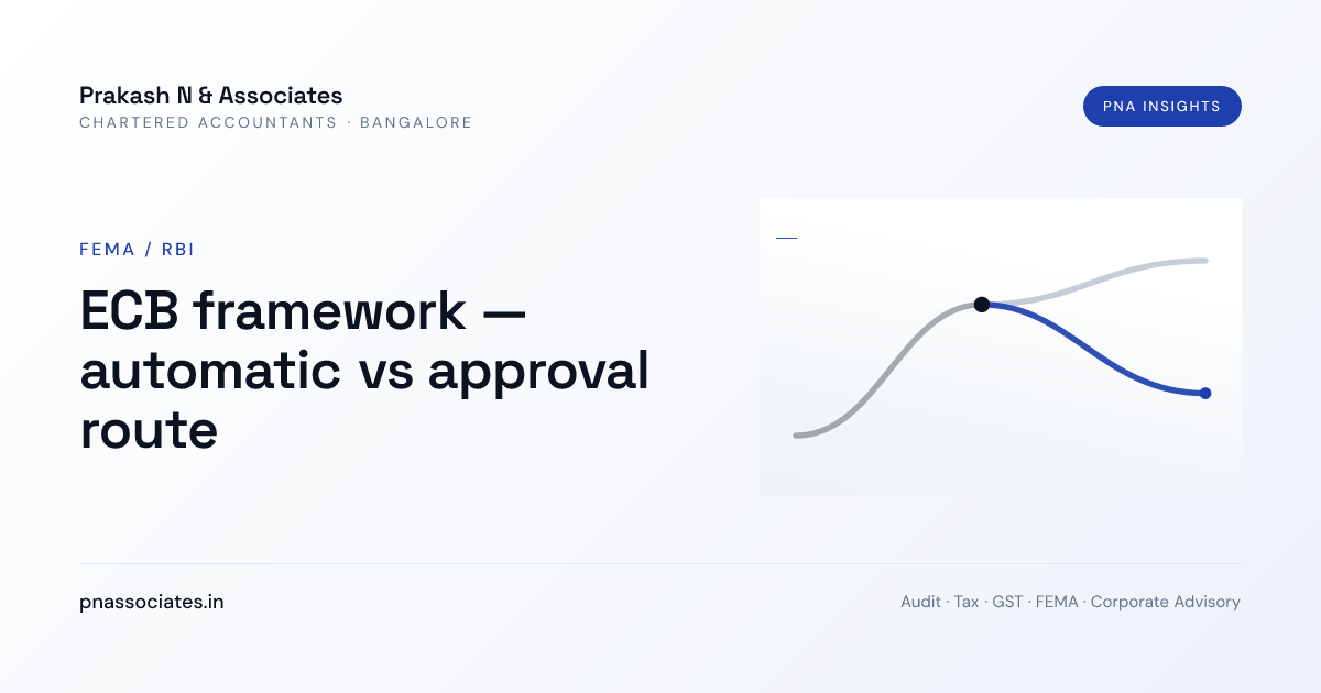ECB framework — automatic vs approval route | Prakash N & Associates ...